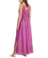 ფოტო #2 პროდუქტის Women's V-Neck Side-Slit Maxi Dress