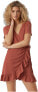 Фото #1 товара Платье повседневное Vero Moda VMHAYA Regular Fit 10265446 Марсала
