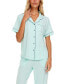 Фото #2 товара Women's Annie Notch Top and Capri Pajama 2 Piece Set