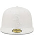 ფოტო #4 პროდუქტის Men's Chicago White Sox White on White 59FIFTY Fitted Hat