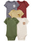 Фото #4 товара Baby 5-Pack Short-Sleeve Bodysuits 9M