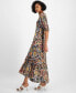 ფოტო #3 პროდუქტის Juniors' Floral Print High-Low Maxi Dress