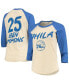 ფოტო #1 პროდუქტის Women's Ben Simmons Cream Philadelphia 76ers Raglan 3/4-Sleeve T-shirt