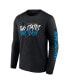 Фото #3 товара Men's Black Carolina Panthers Hometown Collection Sweep Long Sleeve T-shirt