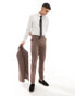 Фото #1 товара ASOS DESIGN slim suit trouser in brown