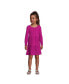 ფოტო #2 პროდუქტის Girls Long Sleeve Tiered Knit Dress