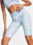 The North Face Training Flex high waist legging shorts in lilac dye print