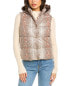 Фото #3 товара Unreal Fur Python Print Puffer Vest Women's Pink Xs