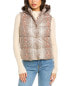 Unreal Fur Python Print Puffer Vest Women's Pink Xs