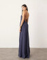 ASOS EDITION cupro ultimate bias cut maxi dress in petrol blue Голубой, 40 - фото #4