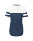 ფოტო #4 პროდუქტის Women's Navy, White Cleveland Guardians Setter T-shirt