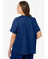 Фото #2 товара Plus Size Scoopneck Scrub Top