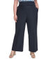 Фото #1 товара Plus Size Scuba-Crepe Wide-Leg Pants