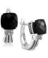 ფოტო #1 პროდუქტის EFFY® Black Onyx (3-1/2 ct. t.w.) and Diamond Accent Earrings in Sterling Silver