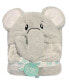 Фото #2 товара Snoogie Boo Ultra-soft Baby Faux Fur Hooded Towel, 30" x 36"