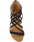 ფოტო #4 პროდუქტის Women's Hanni Wide Width Crisscross Strappy Flat Sandals