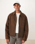 Фото #2 товара Bershka canvas worker jacket in light brown