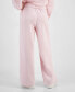 Фото #3 товара Juniors' Foldover-Waistband Wide-Leg Sweatpants