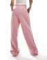 Vila tailored wide leg trousers in dusty pink