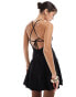 Фото #4 товара Mango pleated skirt cami mini dress in black