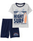 Фото #7 товара Kid 2-Piece Surf Loose Fit Pajama Set 12