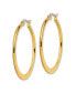 Stainless Steel Polished Yellow plated Tapered Hoop Earrings