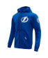 ფოტო #4 პროდუქტის Men's Blue Tampa Bay Lightning Classic Chenille Full-Zip Hoodie Jacket