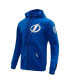 Фото #4 товара Men's Blue Tampa Bay Lightning Classic Chenille Full-Zip Hoodie Jacket