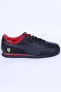 308067-01 Ferrrari Roma Via Deri Rahat Taban Siyah-kırmızı Günlük Erkek Spor Ayakkabı