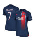 Фото #1 товара Women's Kylian Mbappe Navy Paris Saint-Germain 2023/24 Home Authentic Player Jersey
