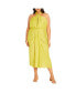Фото #1 товара Plus Size Briella Halter Twist Front Maxi Dress