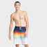 Фото #2 товара Men's 10" Sunset Striped Swim Shorts - Goodfellow & Co Orange 40