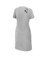 Фото #3 товара Women's Heather Gray Dallas Cowboys Plus Size Knotted T-shirt Dress