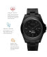 ფოტო #4 პროდუქტის Connected Men's Hybrid Smartwatch Fitness Tracker: Black Case with Black Acrylic Strap 42mm