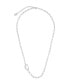 Sterling Forever polished Carabiner Station Necklace Серебристый - фото #2