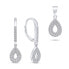 Elegant silver set of pendant and earrings SET198W