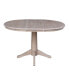 36" Round Top Pedestal Table with 12" Leaf