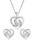 Фото #5 товара Серьги Macy's Cultured Freshwater Pearl & Diamond Heart Stud