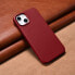 Фото #13 товара Чехол для iPhone 14 MagSafe Case Leather ICARER бордового цвета