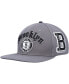 Фото #1 товара Men's Gray Brooklyn Nets Old English Snapback Hat