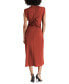 ფოტო #2 პროდუქტის Women's Honey V-Neck Ruched Midi Dress