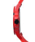 Unisex Foxfire Red Silicone Band Watch 44mm