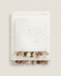 Children's embroidered tassel bath towel