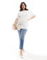 Фото #3 товара In The Style Plus Self Love Club slogan t-shirt in white