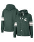 ფოტო #1 პროდუქტის Women's Green Michigan State Spartans Mia Striped Full-Snap Hoodie Jacket