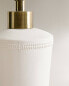 Ceramic bathroom soap dispenser with border