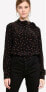 Фото #1 товара Блузка с черным галстуком в горошек Topshop Long Sleeve Polka Dot размер 12