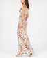 Фото #7 товара Women's Metallic Floral-Print Column Gown