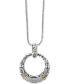 Фото #1 товара EFFY Collection eFFY® Diamond Filigree Circle 18" Pendant Necklace (7/8 ct. t.w.) in Sterling Silver & 18k Gold