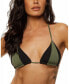 Фото #1 товара Women's Color Block Reversible Triangle Bikini Top